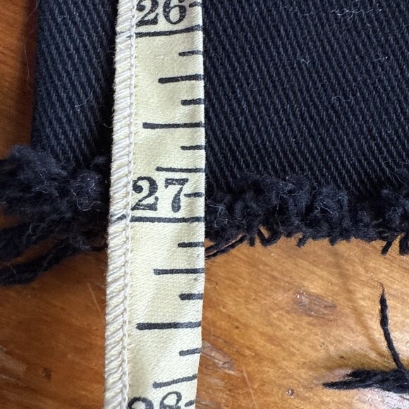 Vintage Solo Semore Jeans Mens 32W Black Baggy Wide Leg Freyed - Picture 4 of 11